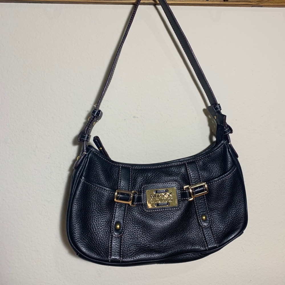 Maxx NY black leather handbag